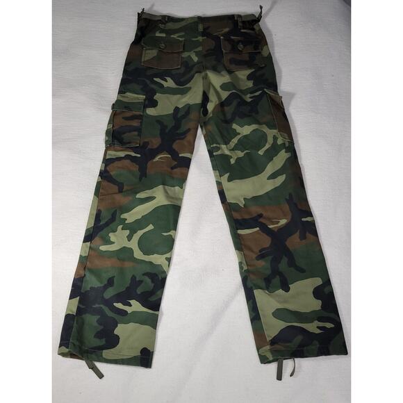 Military Pants Womens Size 16 Woodland Camo Combat Trousers US Army Y2k Green - Picture 2 of 13